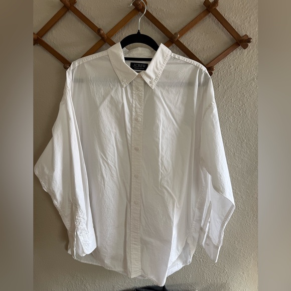 J. Crew Tops - Oversized JCrew White Button Down